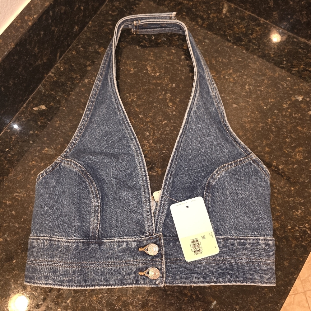 Levis Daisy Denim Halter Top